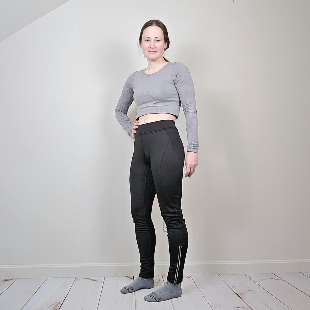 Performance Bike Cycle Ski Tights Fleece Lined Black Small